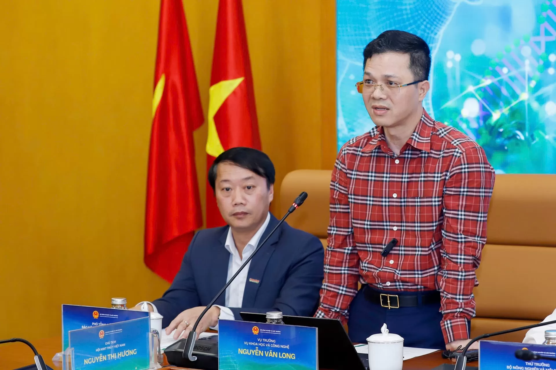 &Ocirc;ng Nguyễn Văn Long, Vụ trưởng Vụ Khoa học v&agrave; C&ocirc;ng nghệ (Bộ N&ocirc;ng nghiệp v&agrave; M&ocirc;i trường) hy vọng hội nghị sẽ trở th&agrave;nh 'Ng&agrave;y hội khoa học của ng&agrave;nh chăn nu&ocirc;i v&agrave; th&uacute; y'. Ảnh: Khương Trung.