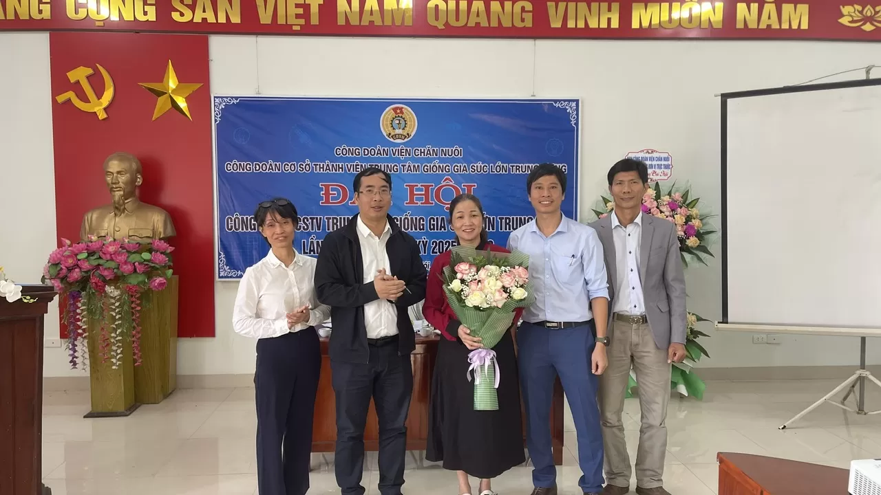 Đại hội Công đoàn cơ sở thành viên Trung tâm giống gia súc lớn Trung ương lần thứ VIII, nhiệm kỳ 2025-2030