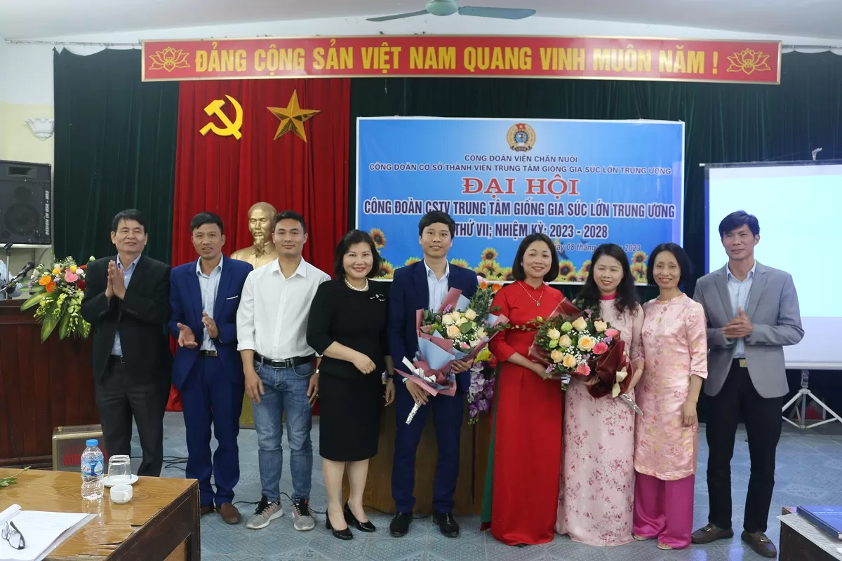 Đại hội Công đoàn Cơ sở thành viên Trung tâm giống gia súc lớn Trung ương nhiệm kỳ 2023-2028