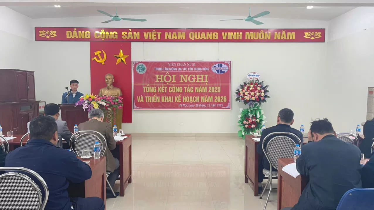 Trung tâm Giống gia súc lớn Trung ương Tổ chức Hội nghị tổng kết công tác năm 2025 và triển khai kế hoạch nhiệm vụ năm 2026
