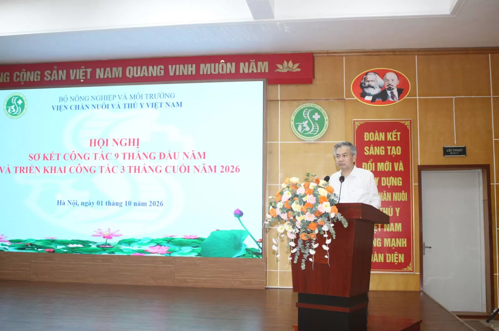 Viện Chăn nuôi và Thú y Việt Nam tổ chức Hội nghị sơ kết công tác 9 tháng năm 2026